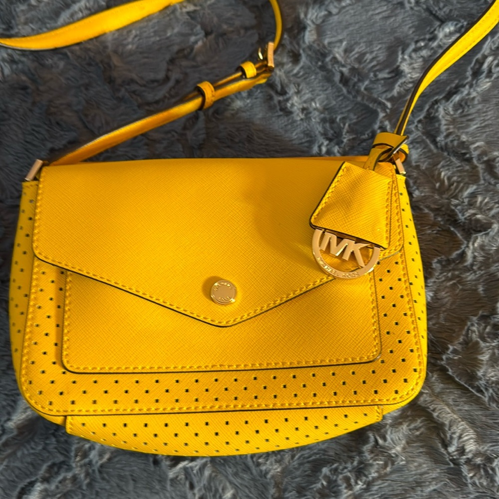 Cute yellow MK crossbody bag